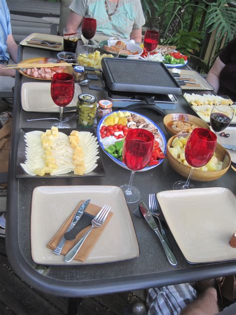 If it's your first time using a raclette cooker my suggestion is to keep things simple. Ronnie's Raclette Party