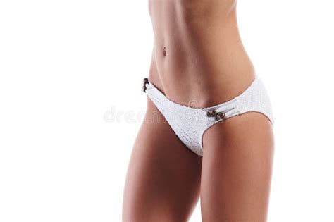 fuselage sexy d une jeune femme posant dans des culottes blanches image stock image du santé