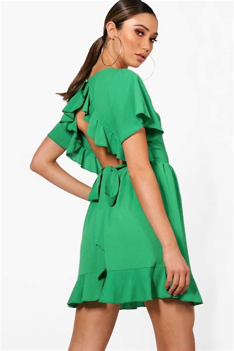 Boohoo Dress Victoria Beckham Green Backless Dress Popsugar Fashion Photo 11