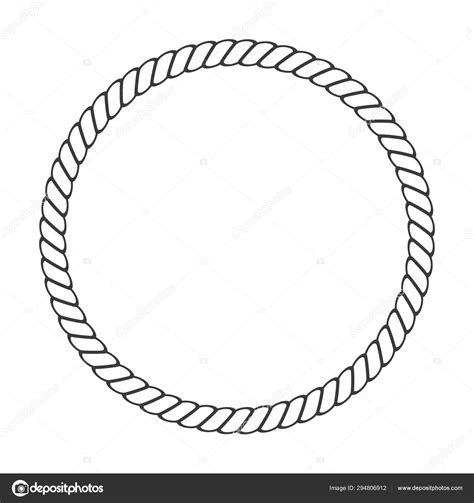 Rope Circle Frame Svg Rope Border Svg Nautical Vector Cut File Cricut Silhouette Pdf Png Eps