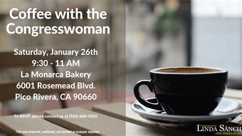 Coffee With The Congresswoman February 2 2019 Congresswoman Linda