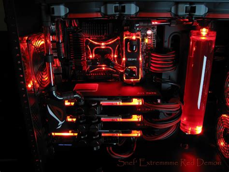 Gaming Rig From Snef Design Codename Extreme Red Demon Front View