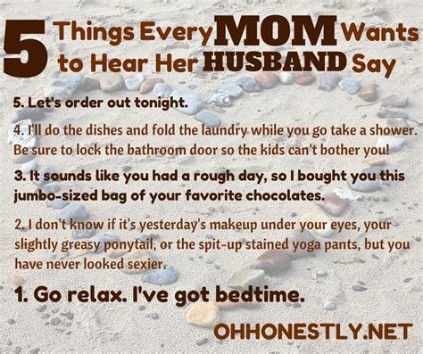 meme monday 5 things every mom wants to hear her husband say