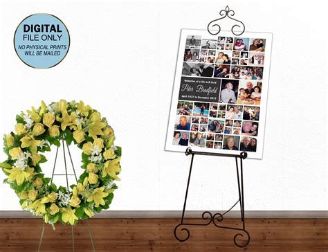 Funeral Memorial Photo Collage Funeral Display Funeral Etsy Canada