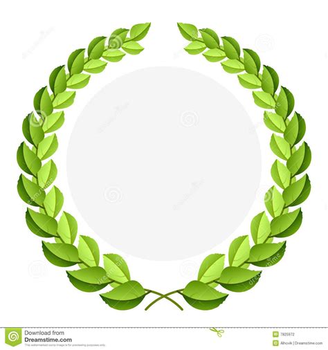 Green Laurel Wreath Vector Illustration Of A Green Laurel Wreath