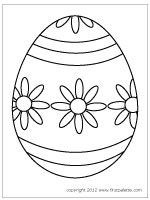 If you want eggs with more extravagant designs, scroll down to the easter egg coloring pages! Large Easter Egg template 4 (With images) | Easter egg ...