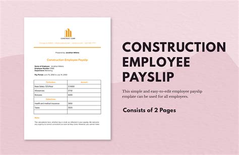 Payslip Template In Word Free Download