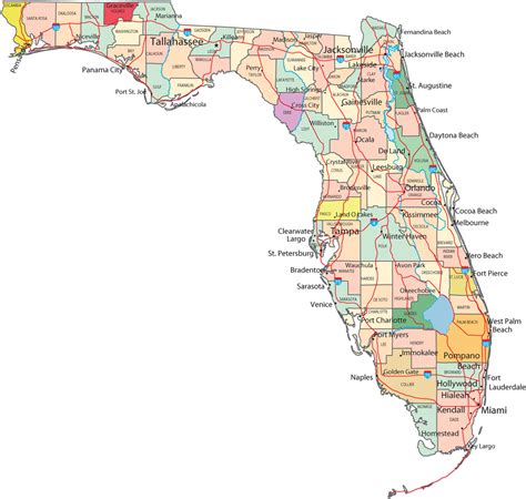 Mapa Politico De La Florida Estados Unidos Alguien Sabe Brainlylat