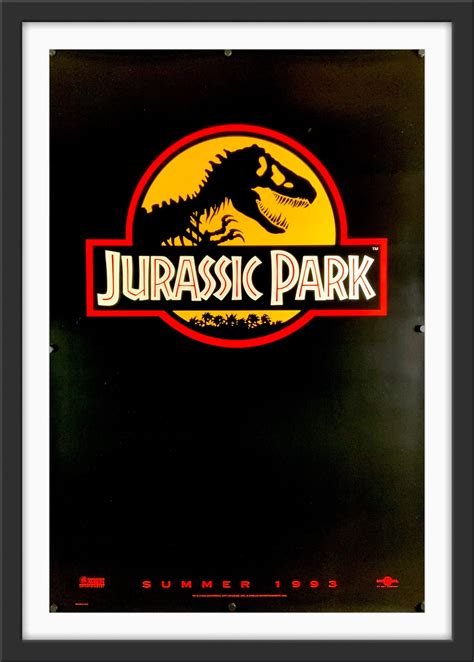 Jurassic Park 1993 Original Movie Poster Art Of The Movies