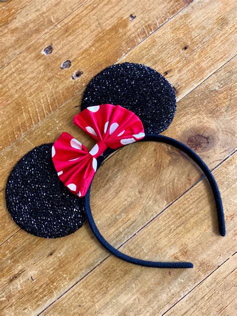 Minnie Mouse Headband Hot Pink Minnie Flower Headband Etsy