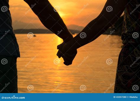 Romantic Couple Holding Hands Stock Photo Image Of Holding Honeymoon