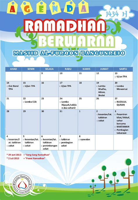 Agenda pesantren kilat ramadhan untuk remaja putra dan. SIGIT PROFILE: desain undangan dan papan informasi