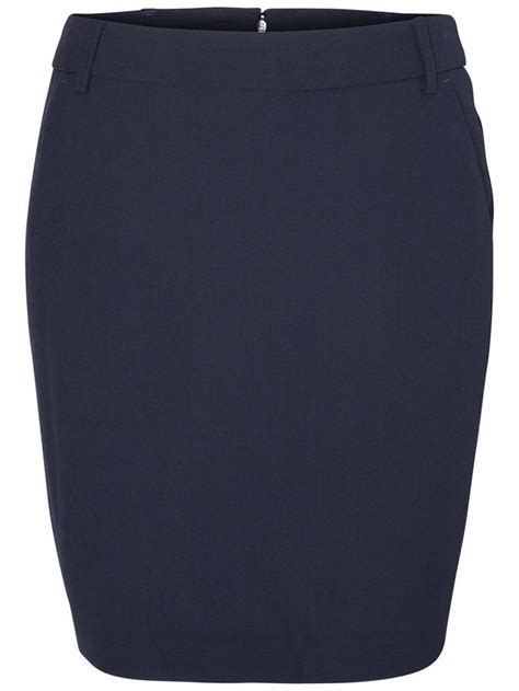 Combine This Navy Skirt From Vero Moda With A Laced Blouse And Ankle Boots For A Feminine Touch