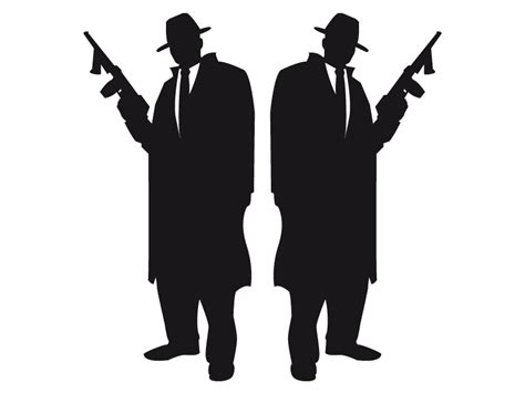 Silhouette Gangster Image Drawing Illustration Silhouette Png