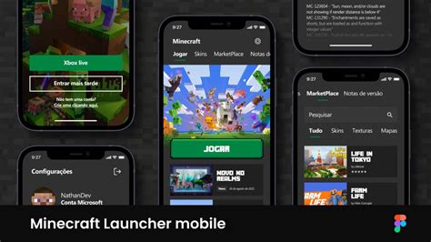 Minecraft Launcher Mobile Figma Ui4free