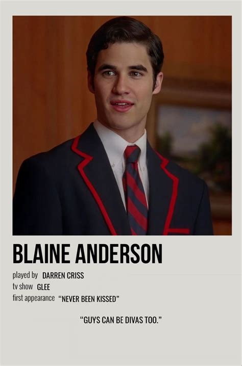 Blaine Anderson Glee Cast Glee Blaine