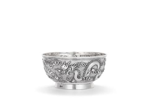 A Chinese Export Silver Bowl Mark Of Bo Canton Retailed By Hung Chong Shanghai Late 19th