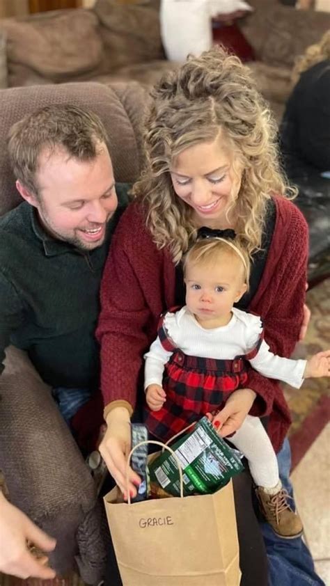 John and Abbie with Grace | Duggars, Duggar family, Bates family