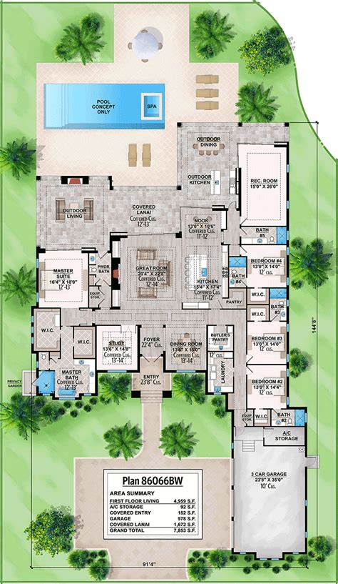 Lavish Florida House Plan 86066bw Architectural Designs House Plans
