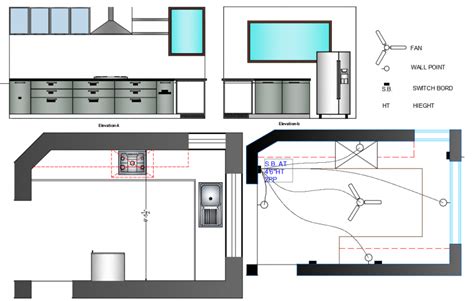 Modular kitchen drawing autocad file - Cadbull | Layout architecture