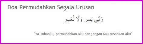 Secara umum, dalam bahasa melayu. GAMBRA... GAMBRA...!!!!: Doa permudahkan urusan