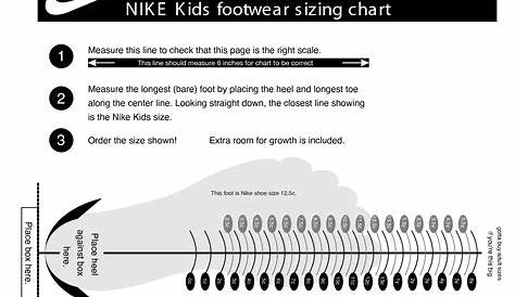 Nike Kid Shoe Size Chart | amulette