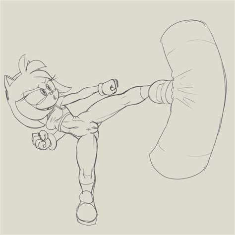 Rule 34 Amy Rose Anthro Bottomless Clothed Clothing Eulipotyphlan Female Footwear Fours