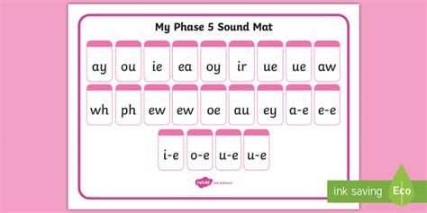 Phase 5 Sound Mat Letters Only Teacher Made Twinkl