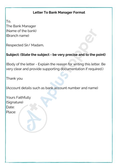 English kannada letter writing formatsurrender meter for electricity. Letter to Bank Manager | Format, Sample, Tips and ...