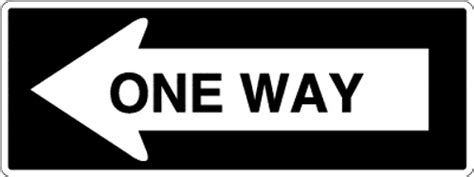One Way Sign Left R6 1l