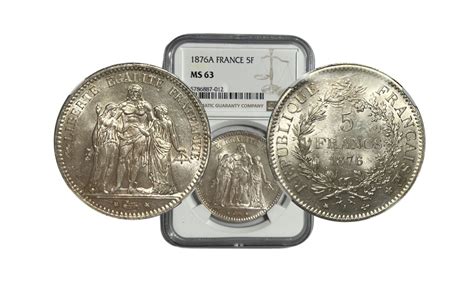 Ξένα Συλλεκτικά Νομίσματα France 5 Francs 1876 A Paris Ngc Ms63
