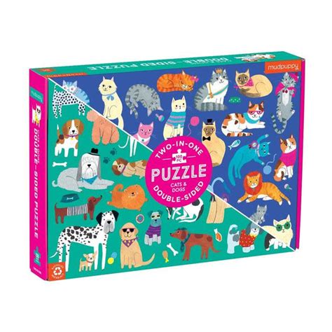 Mudpuppy Cats And Dogs 100 Piece 2 In 1 Puzzle Camp