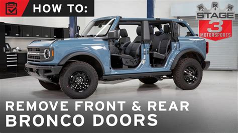How To Remove 2021 2023 Bronco Front And Rear Doors Youtube