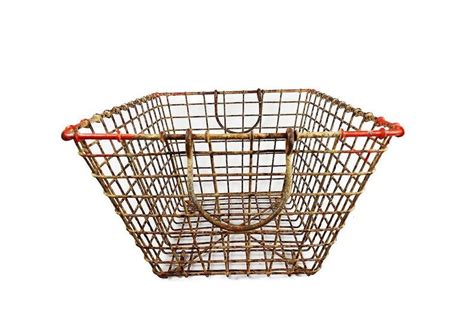 Vintage Oyster Basket Wire Basket Etsy In 2020 Wire Baskets