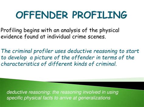 Ppt Offender Profiling Powerpoint Presentation Free Download Id