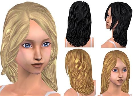 Mod The Sims Maxis Mesh Curly Retexture Maxis Match Hair Ts2