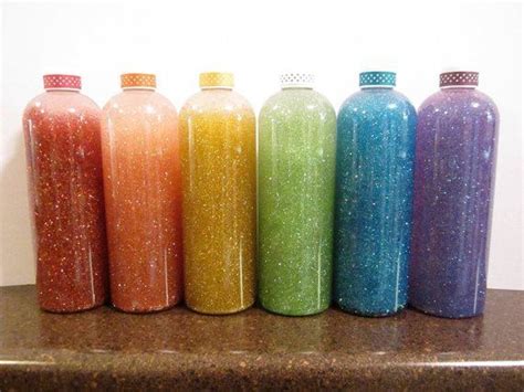 8oz X 6 Calming Glitter Bottle Rainbow Multi Pack Etsy Calm Down