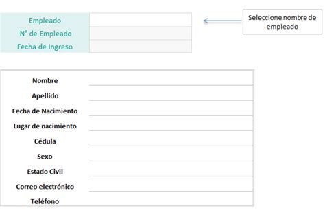 Planilla De Excel Base De Datos Empleados PlanillaExcel Com