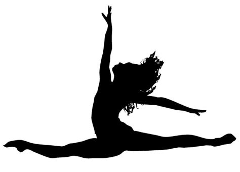 Gymnastics Silhouette Leap Free Clipart Images Clipart Best