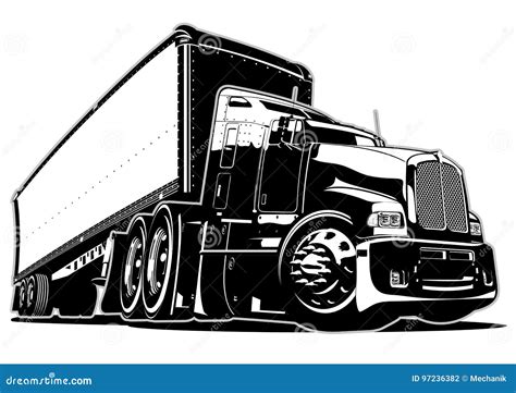 Cartoon Semi Truck Royalty Free Vector Image Vectorstock Atelier Yuwa