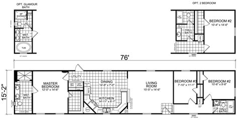 Floor Plan For X Bedroom Mobile Home Single Wide Mobile