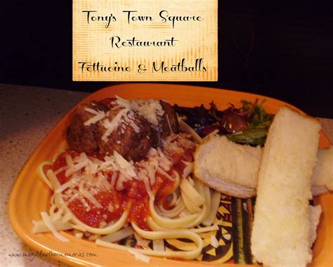 tony s town square restaurant recipe ~ fettucine and meatballs ~ walt disney world