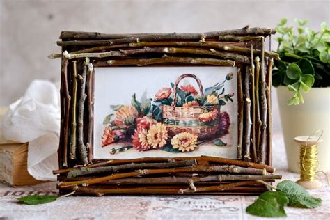 Diy Twig Frame Rustic The Graphics Fairy