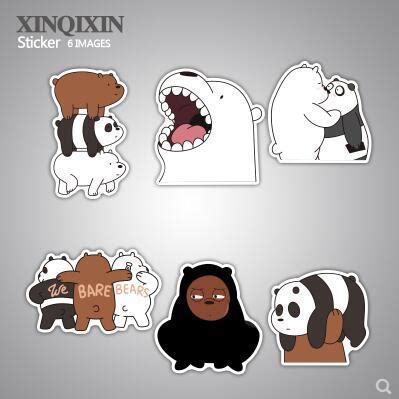 Qoo10 We Bare Bears We Naked Bear Cartoon Doodle Luggage Sticker