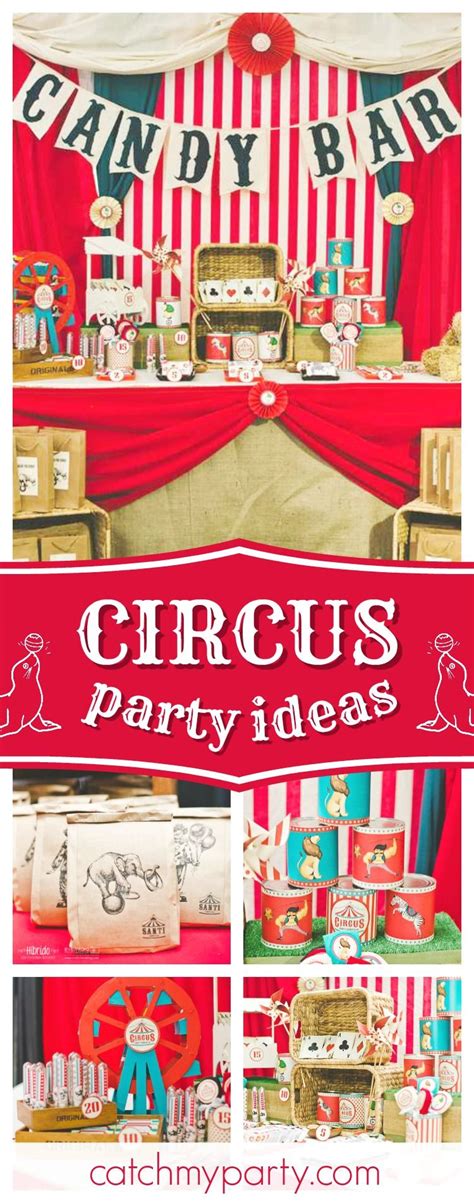 check out this awesome vintage circus birthday party the dessert table is stunning see more