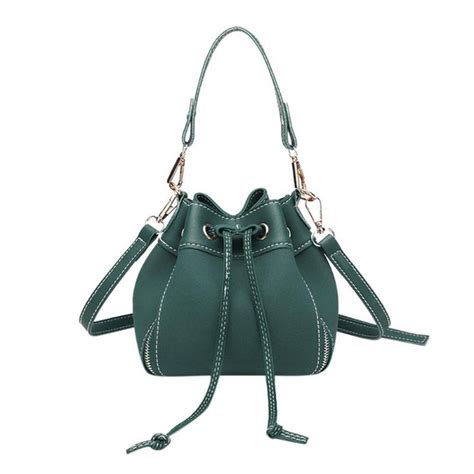 Women Retro Drawstring Crossbody Bags Mini Casual Shoulder Handbags