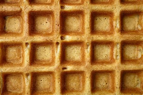Close Up View Of A Waffle Texture Stocksy United