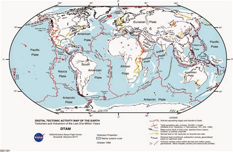 This new map shows yellow, orange and red lines, which denote differing likelihoods of an earthquake along each fault. World Map of Fault Lines - Free Printable Maps