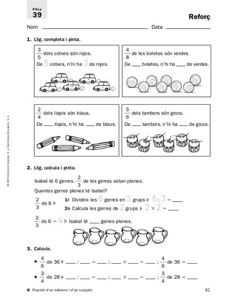 Fitxes De Matemàtiques 4t De Primària Ejercicios De Calculo