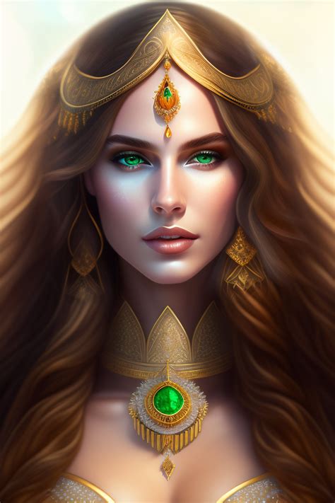 Princess with emerald jewelry Fantasy Art Women, Beautiful Fantasy Art